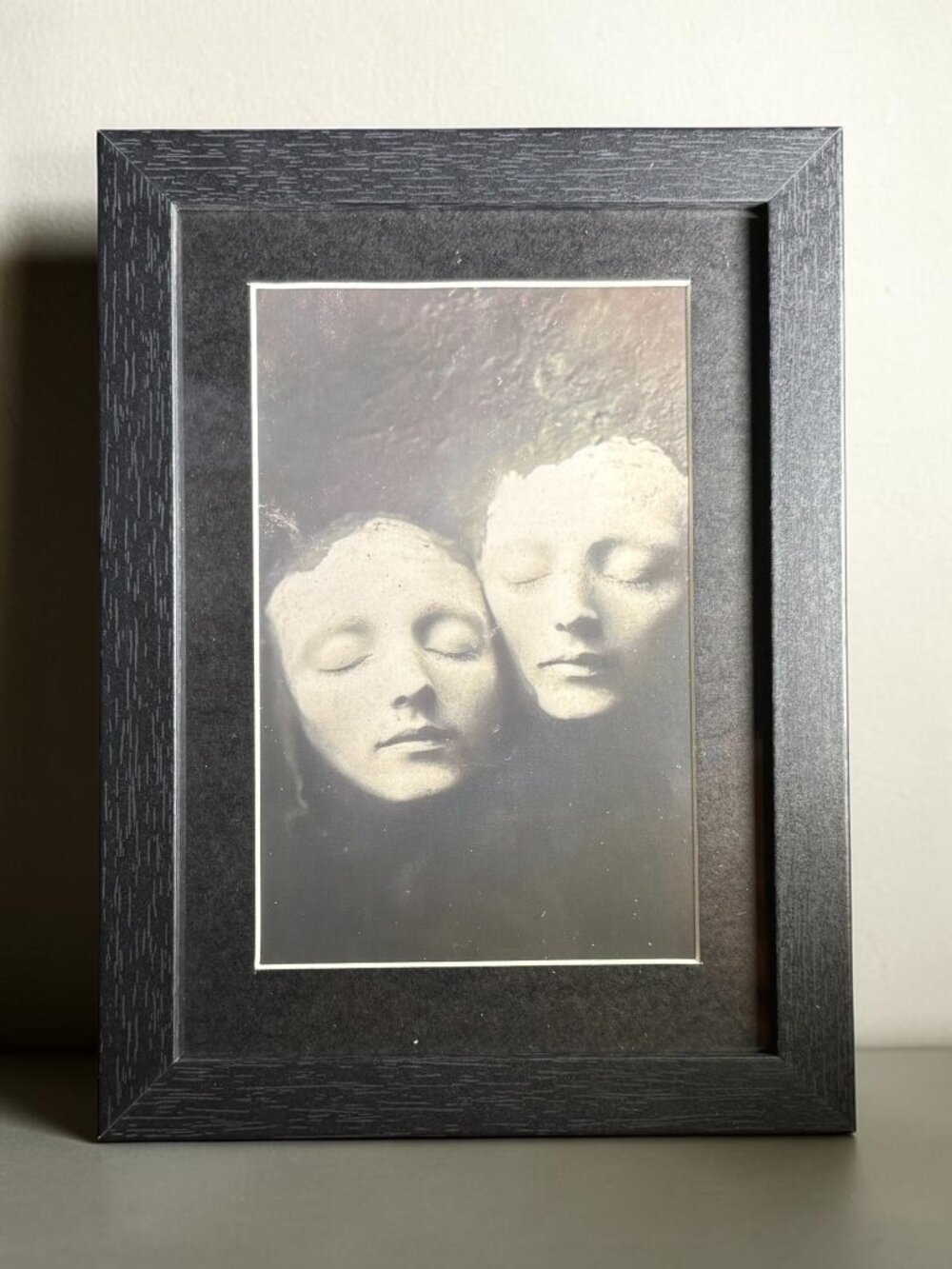 Two Sleeping Faces Framed Gothic Art | 5x7